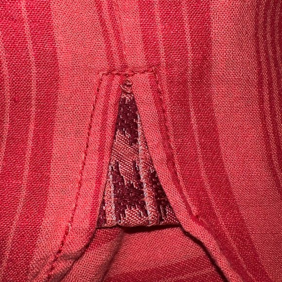 We The Free Oversized Orange on Orange-Red Stripes Popover Shirt Size XS - Picture 8 of 14